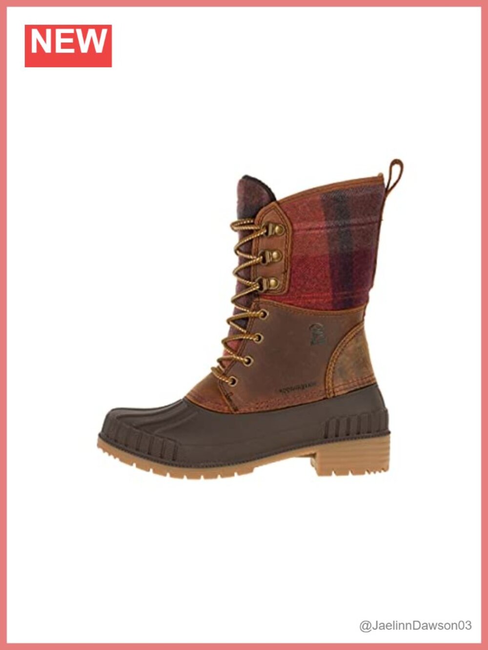 Waterproof Insulated Leather Mid-Calf Lace-Up Snow Boots